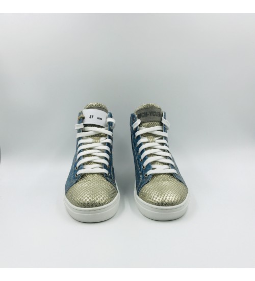 Handmade shoes snake skin and leather